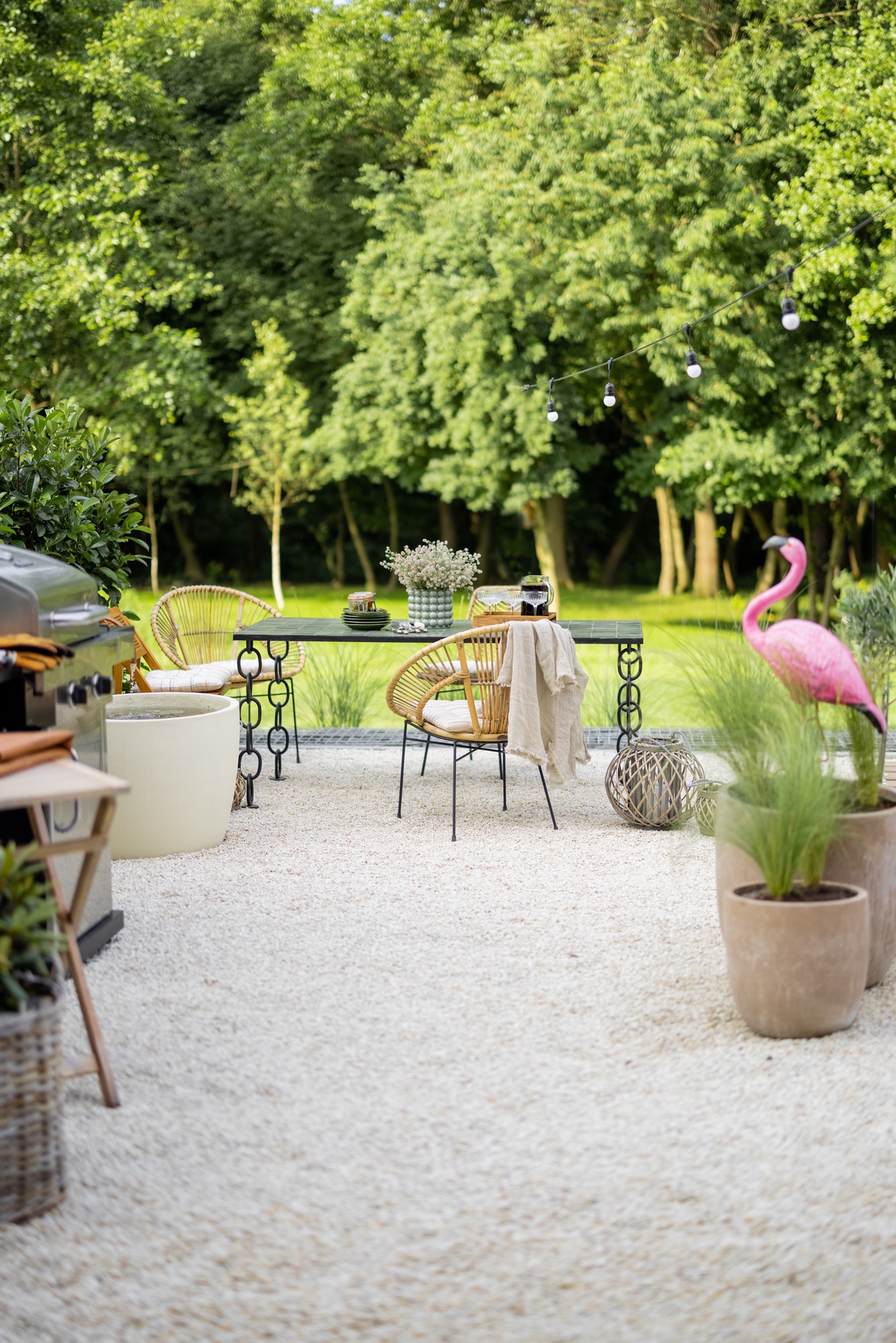 Beautiful garden in natural style
