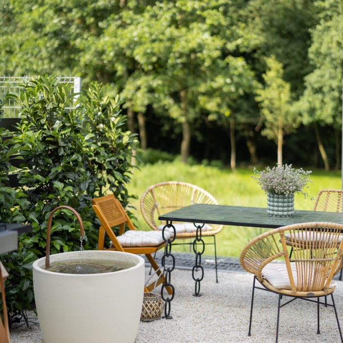 Beautiful garden in natural style